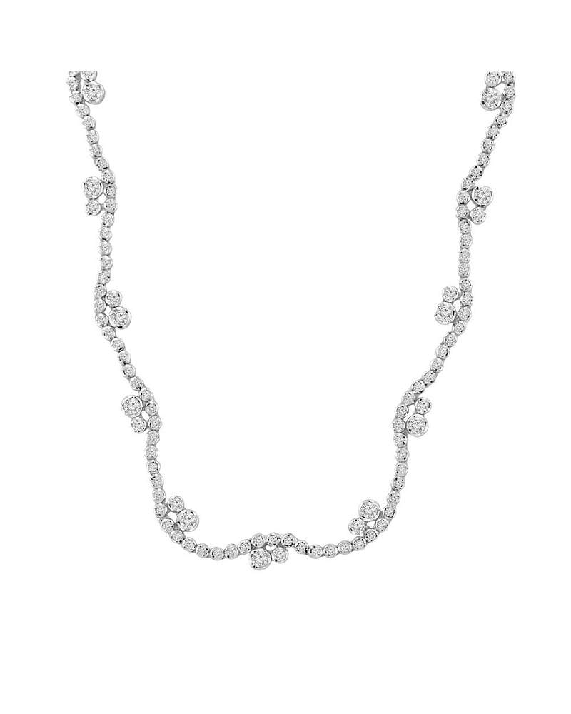 Maravilloso Collar de Diamantes en  Oro Blanco 18K