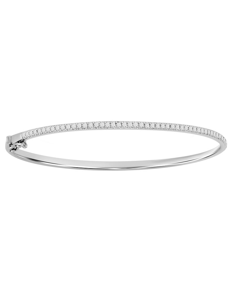 Preciosa y clásica Esclava Diamantes en Oro Blanco 18K