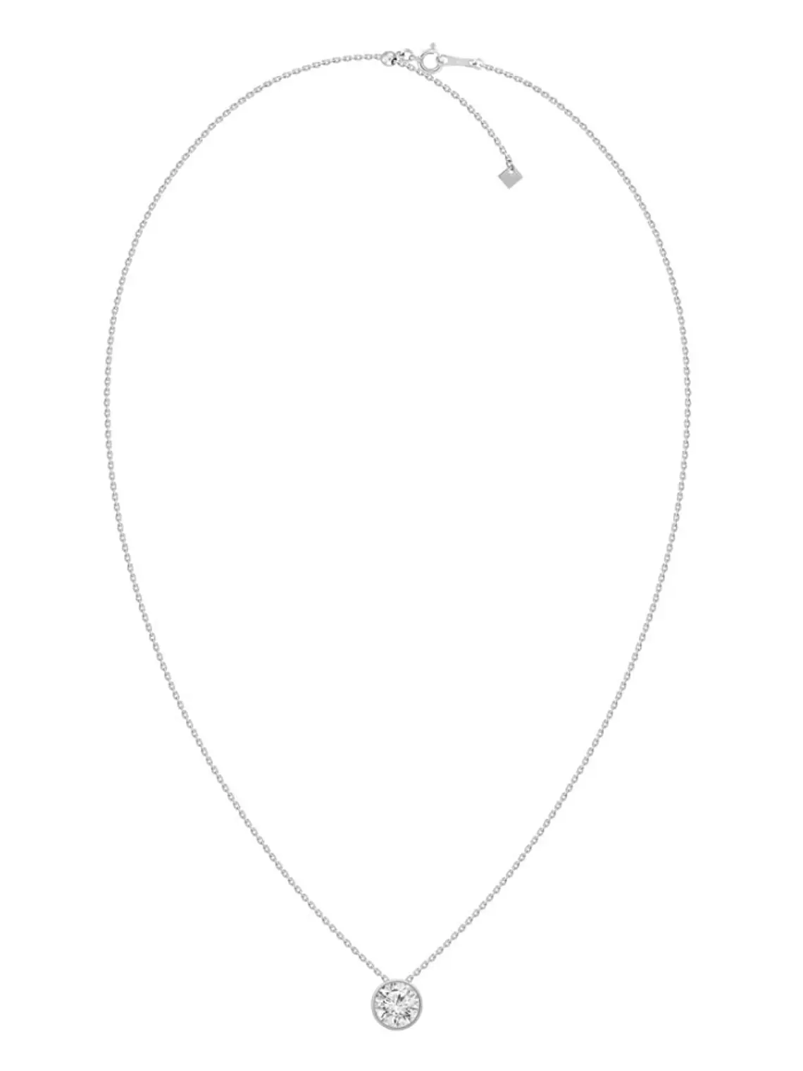 Collar Punto de Luz Diamante 30 Puntos Oro Blanco 18K 2