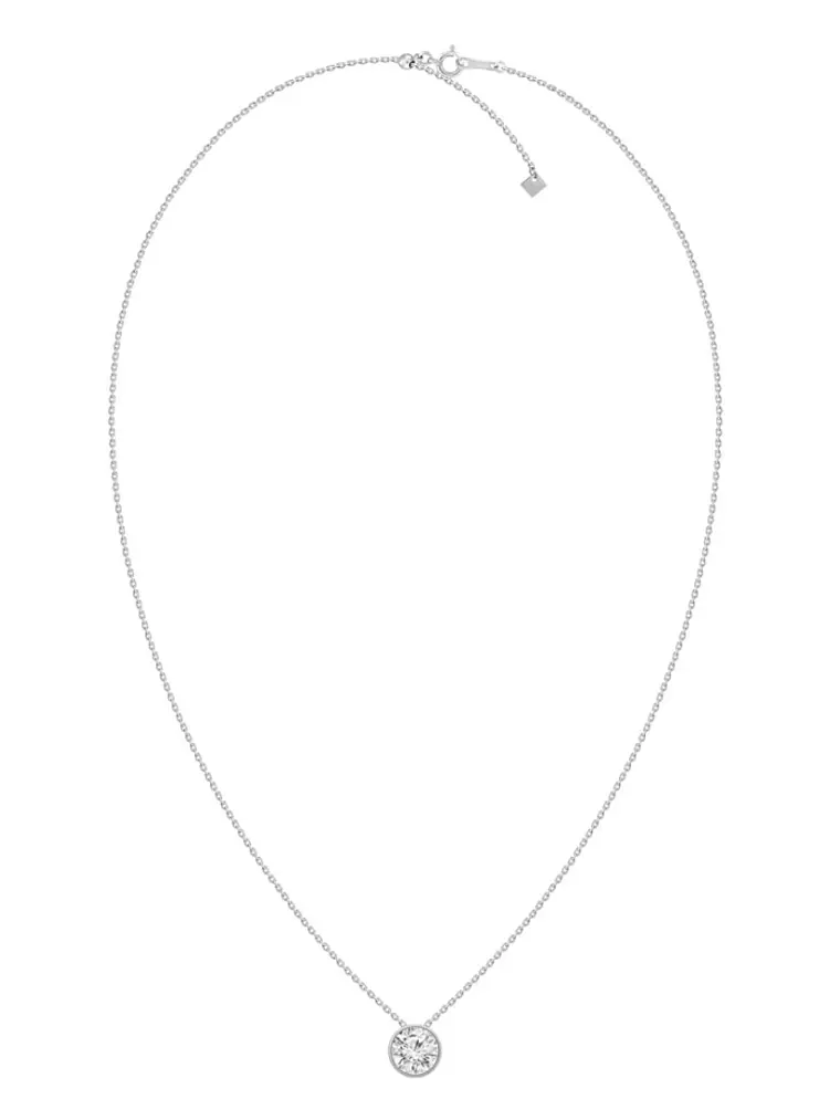 Collar Punto de Luz Diamante 30 Puntos Oro Blanco 18K 2