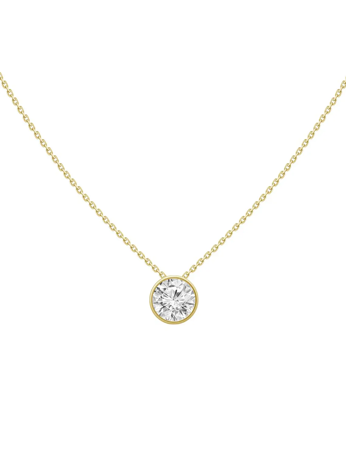 Collar Punto de Luz Diamante 30 Puntos Oro Amarillo 18K 1