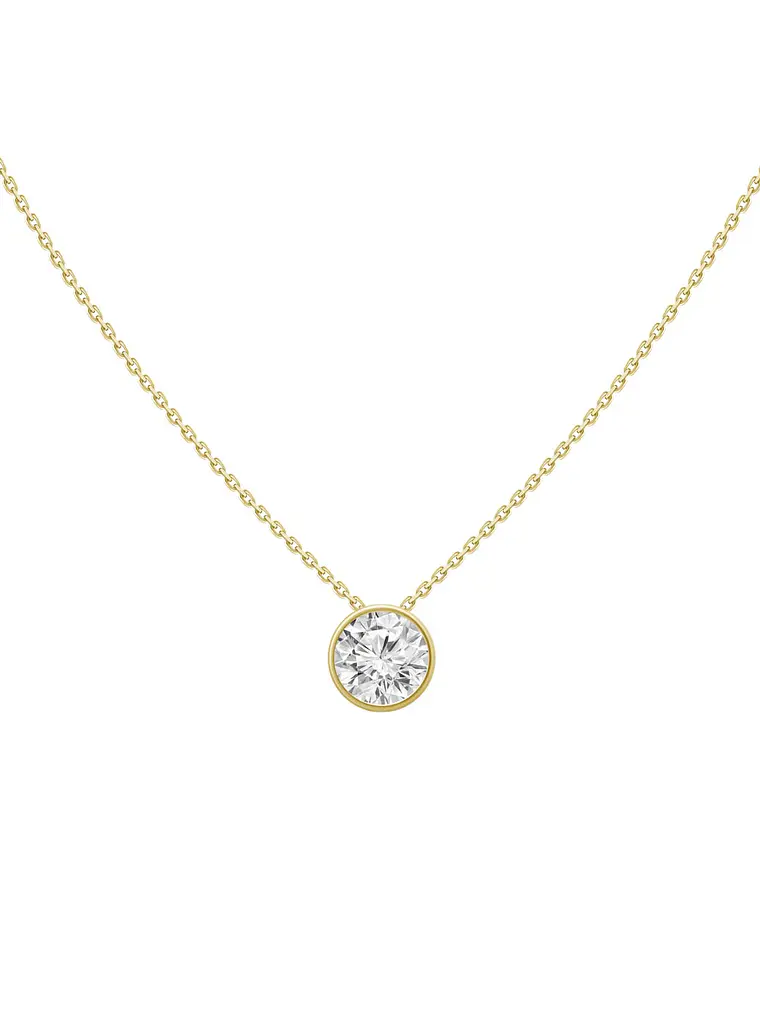 Collar Punto de Luz Diamante 30 Puntos Oro Amarillo 18K 1