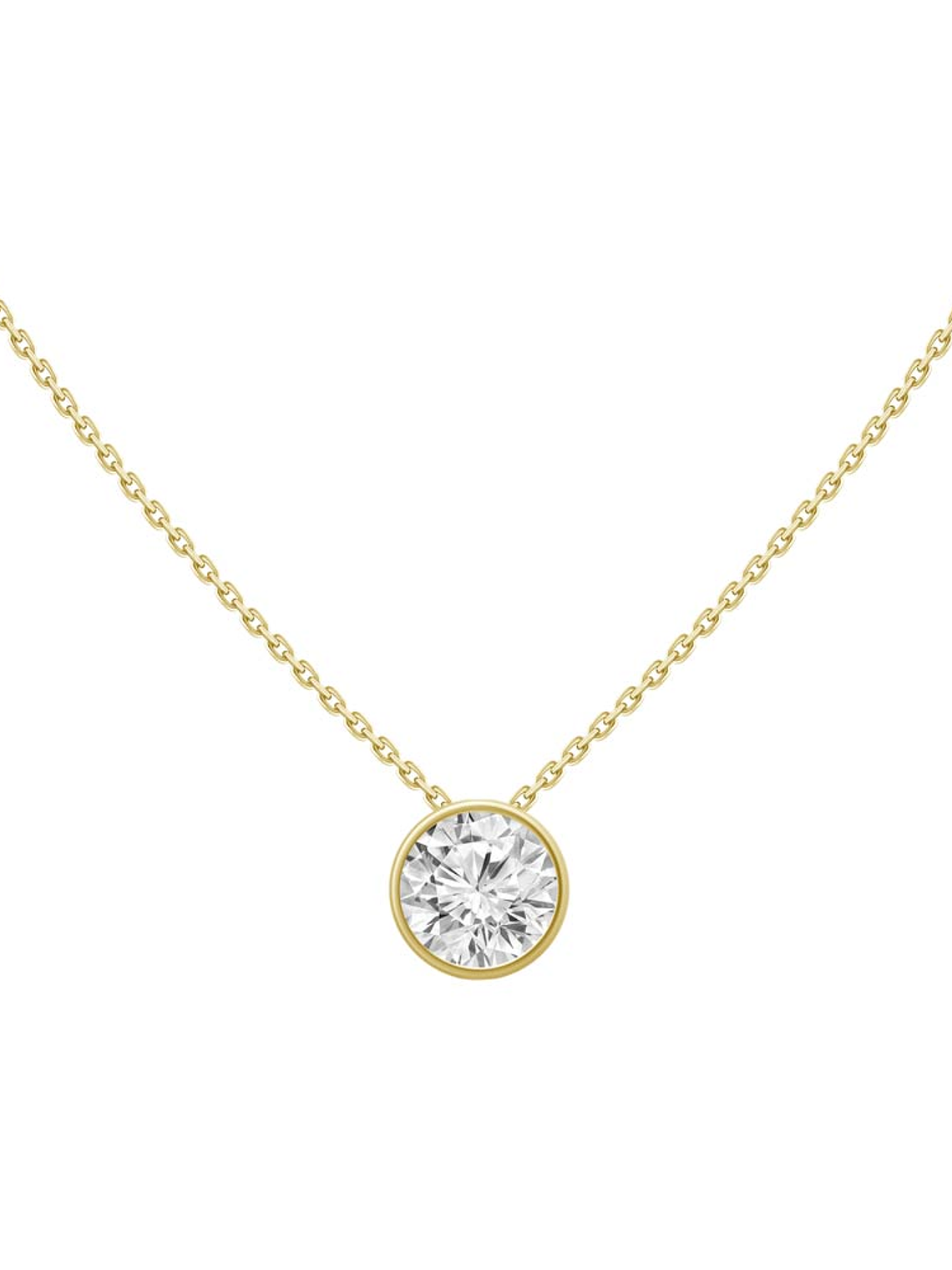 Collar Punto de Luz Diamante 30 Puntos Oro Amarillo 18K 1