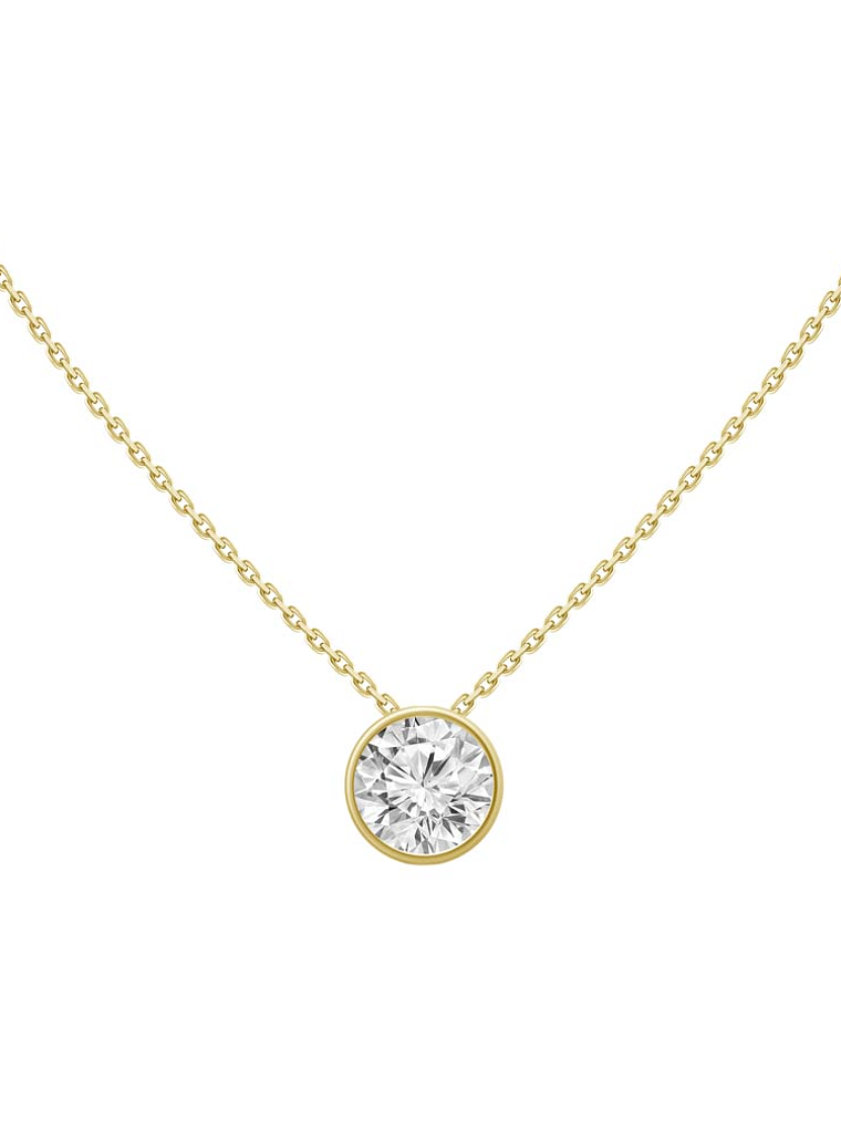 Collar Punto de Luz Diamante 30 Puntos Oro Amarillo 18K 1