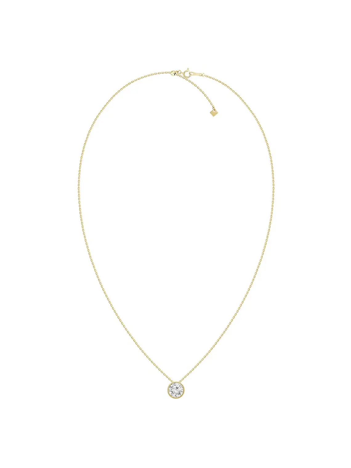 Collar Punto de Luz Diamante 30 Puntos Oro Amarillo 18K 2