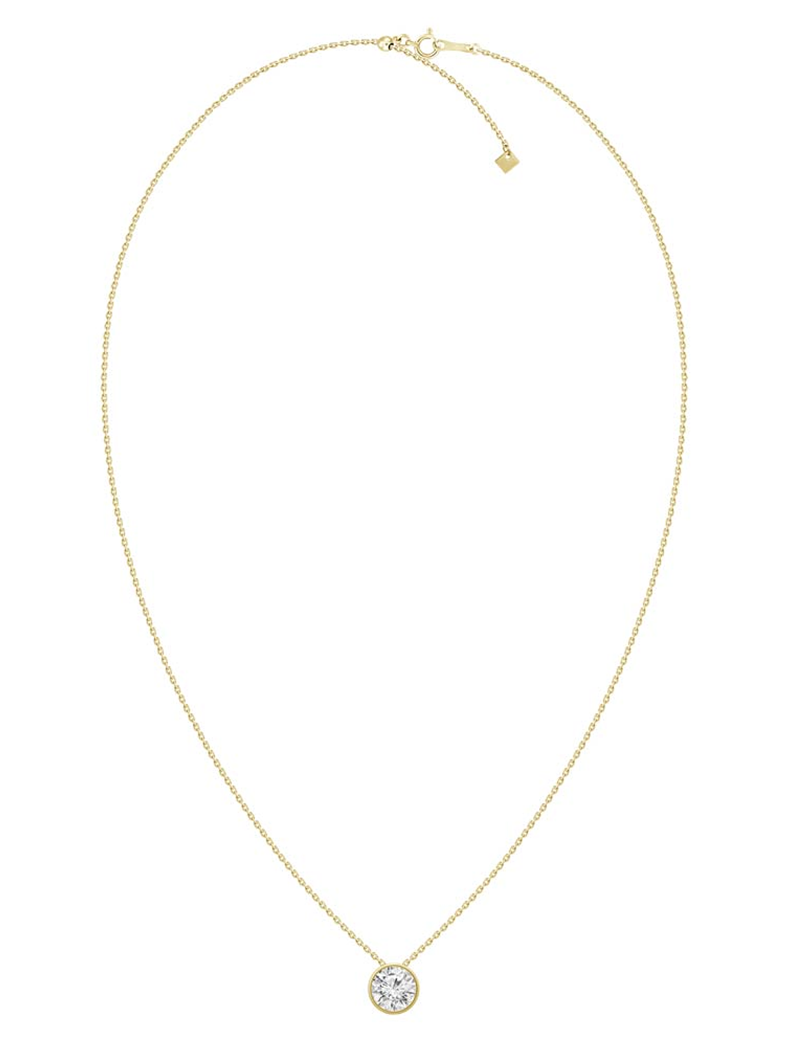 Collar Punto de Luz Diamante 30 Puntos Oro Amarillo 18K 2