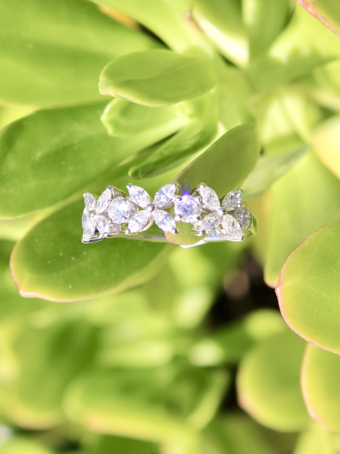 Anillo Cintillo Hada de Diamantes Naturales en Oro Amarillo 18K 3