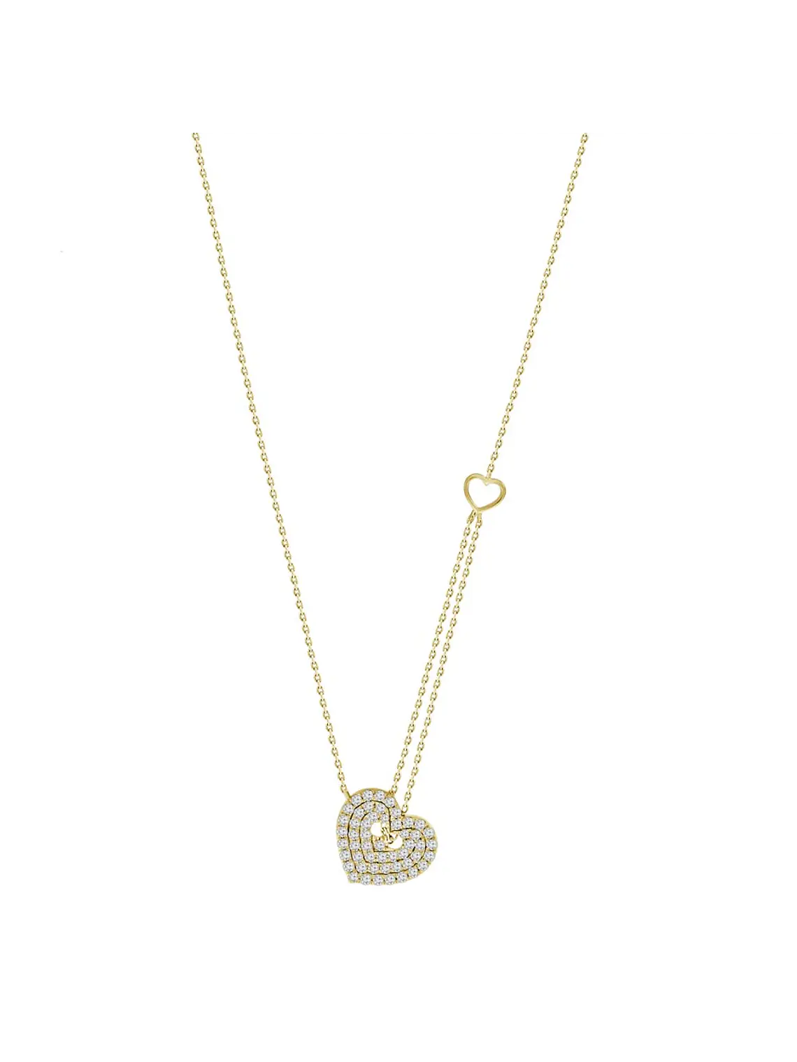 Collar Corazón Diamantes en Oro Amarillo 18K 1