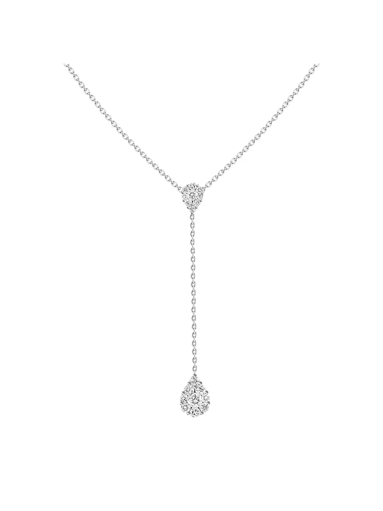 Collar Cascada Diamantes Oro Blanco 18K 1