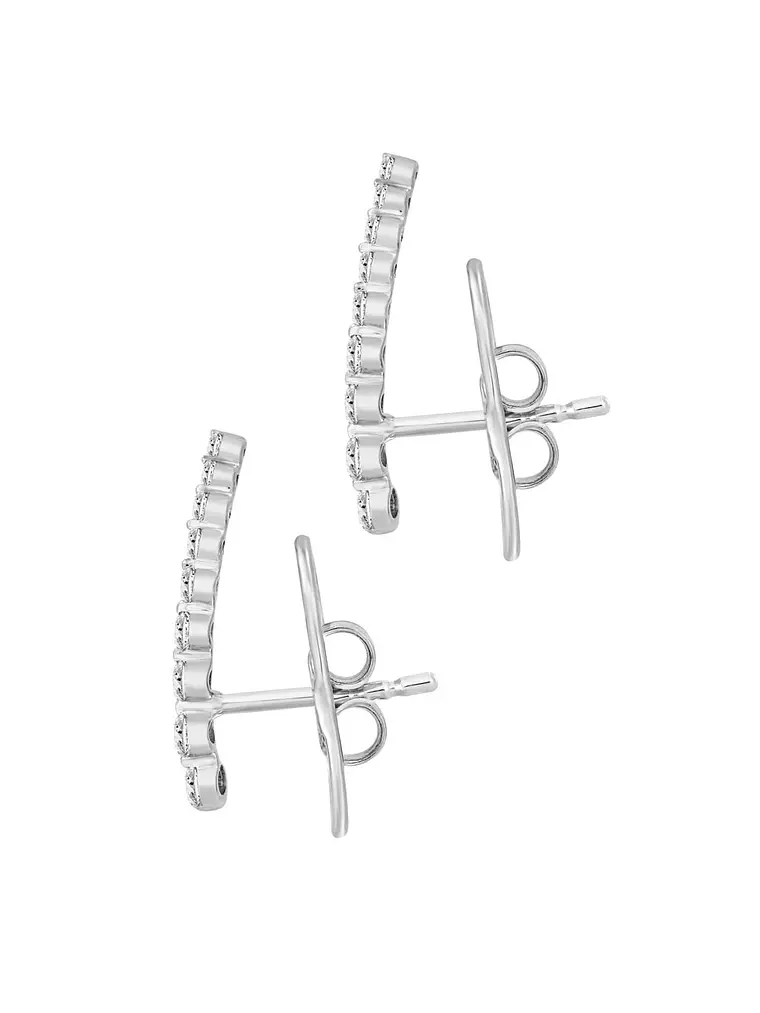 Aros Trepadores en degradé Diamantes en Oro Blanco 18K 3