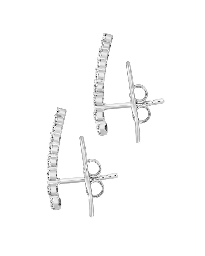 Aros Trepadores en degradé Diamantes en Oro Blanco 18K