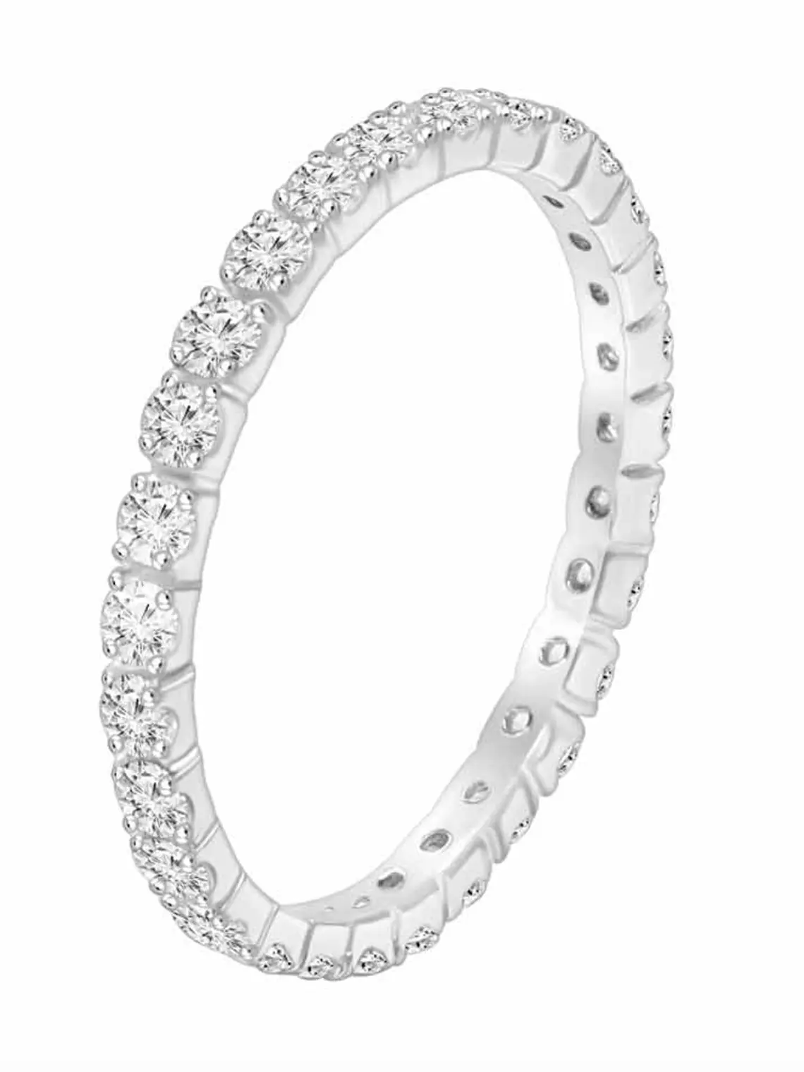 Maravilloso Anillo Sinfín, Eternity, Sin Fin Diamantes en Oro Blanco 18K 1