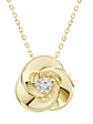 Exclusivo Collar Flor de Diamante Natural en Oro Amarillo 18K - Miniatura 1