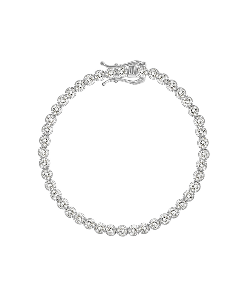 Maravillosa Pulsera Tennis Diamantes en Oro Blanco 18K