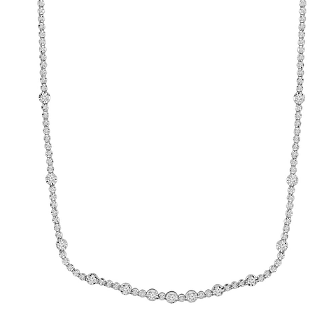 Maravilloso Collar de Diamantes en Oro Blanco 18K