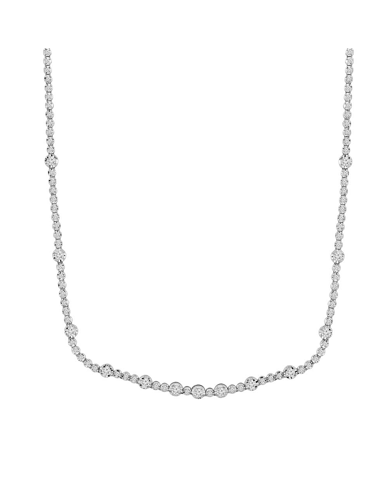 Maravilloso Collar de Diamantes en Oro Blanco 18K