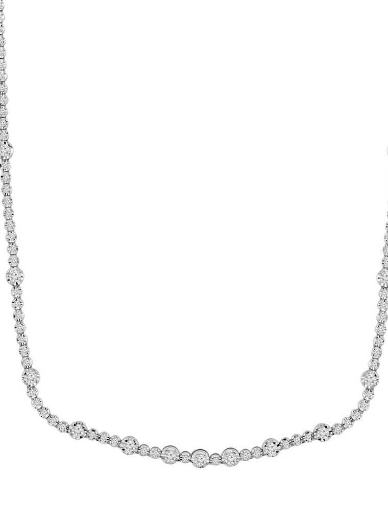 Maravilloso Collar de Diamantes en Oro Blanco 18K 1