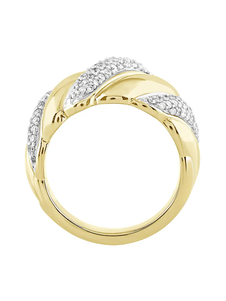 Imponente Maxi Anillo Diamantes y Oro Amarillo 18K 2