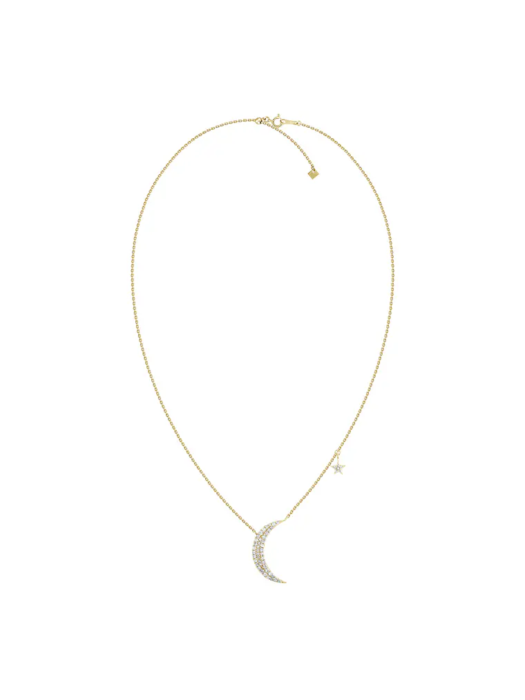 Collar Luna y Estrella Diamantes en Oro Amarillo 18K 2