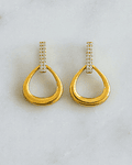 Bellísimos Aros Diamantes en Oro Amarillo 18K