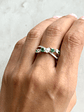 Anillo Cintillo Esmeraldas y Diamantes Naturales corte Pera o Gota en Oro Blanco 18K - Miniatura 4