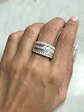 Espectacular Maxi Anillo Cintillo Diamantes en Oro Blanco 18K - Miniatura 3