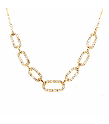 Exclusivo Collar Eslabones Diamantes Oro Amarillo 18K