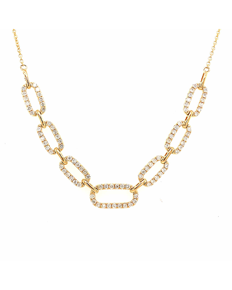 Exclusivo Collar Eslabones Diamantes Oro Amarillo 18K