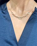 Exclusivo Collar Eslabones Diamantes Oro Amarillo 18K