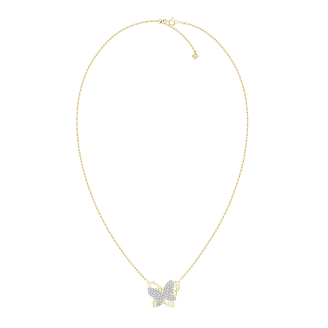 Collar Mariposa con Diamantes Naturales en Oro Amarillo 18K 