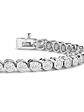 Maravillosa Pulsera Tennis Bisel con 1.05 Ct Diamantes en Oro Blanco 18K - Miniatura 2