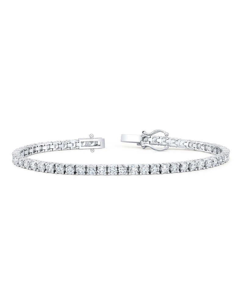 Maravillosa Pulsera Tennis Clásica Diamantes en Oro Blanco 18K