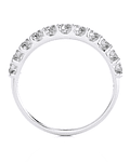 Anillo Medio Cintillo 11 Diamantes Naturales en Oro Blanco 18K