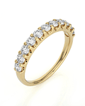 Anillo Medio Cintillo 11 Diamantes Naturales en Oro Amarillo 18K