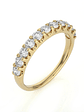 Anillo Medio Cintillo 11 Diamantes Naturales en Oro Amarillo 18K - Miniatura 1