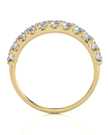 Anillo Medio Cintillo 11 Diamantes Naturales en Oro Amarillo 18K