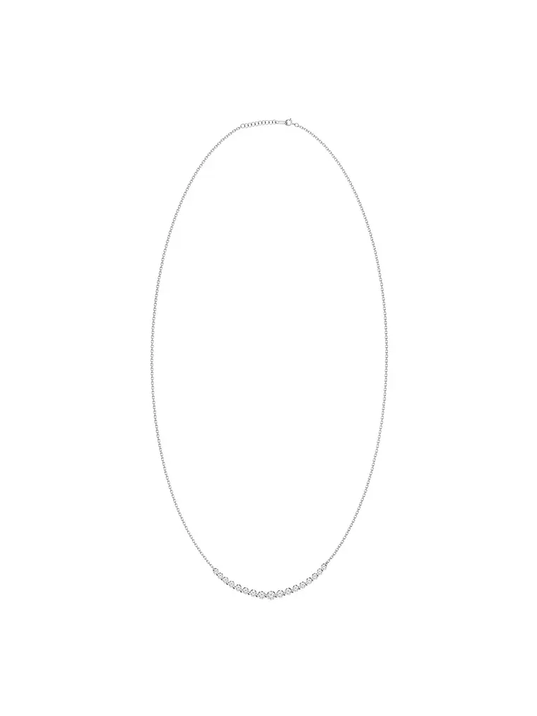 Collar Barrita Grande Diamantes Naturales en Oro Blanco 18K 3