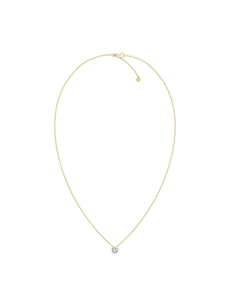 Collar Punto de Luz Diamante Flotante Oro Amarillo 18K 3