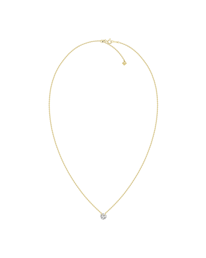 Collar Punto de Luz Diamante Flotante Oro Amarillo 18K