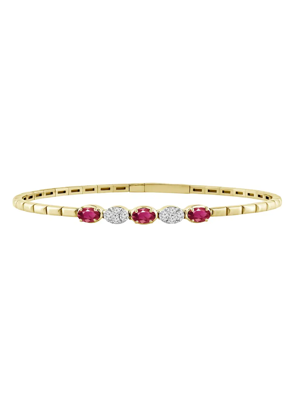 Preciosa Esclava Rubíes y Diamantes en Oro Amarillo 18K 1