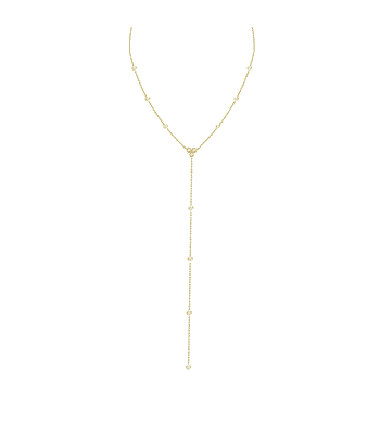 Collar Tipo Cascada con Diamantes Oro Amarillo 18K