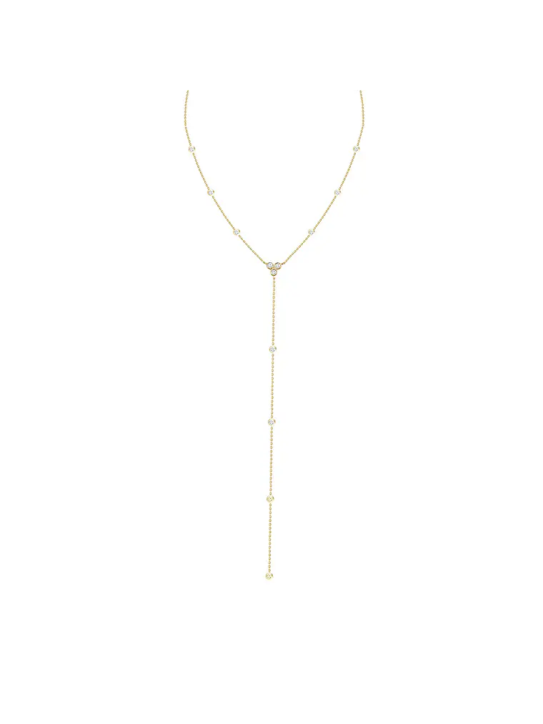 Collar Tipo Cascada con Diamantes Oro Amarillo 18K 1