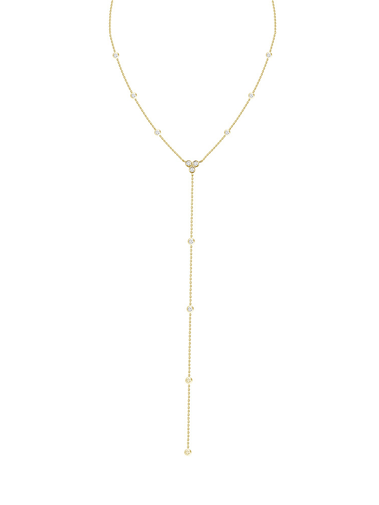 Collar Tipo Cascada con Diamantes Oro Amarillo 18K 1