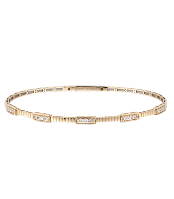 Preciosa Esclava Diamantes Naturales en Oro Amarillo 18K