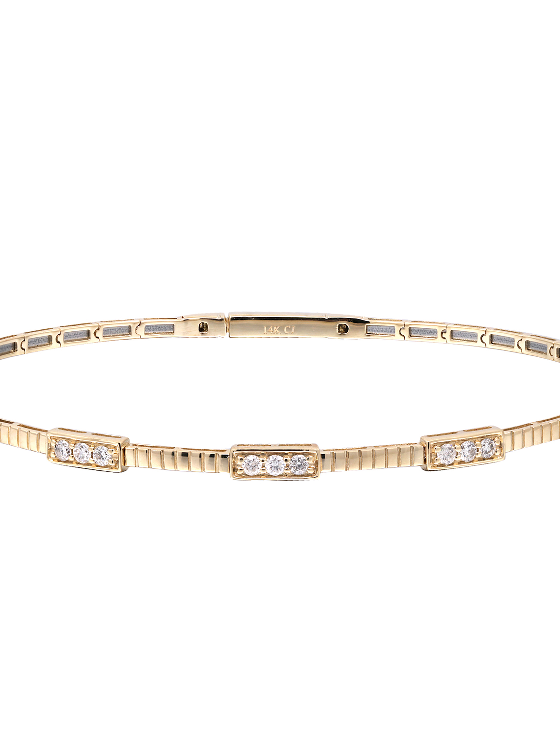 Preciosa Esclava Diamantes Naturales en Oro Amarillo 18K 3