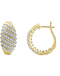 Bellísimos Aros Diamantes en Oro Amarillo 18K