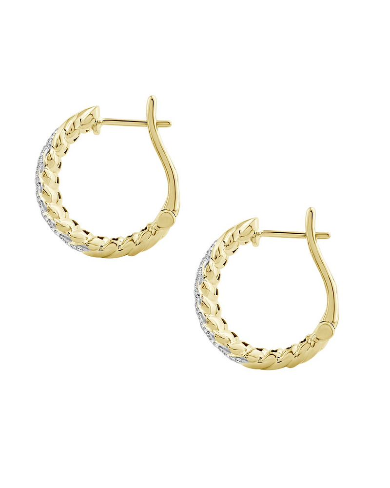 Bellísimos Aros Diamantes en Oro Amarillo 18K