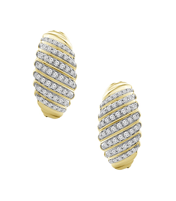 Bellísimos Aros Diamantes en Oro Amarillo 18K