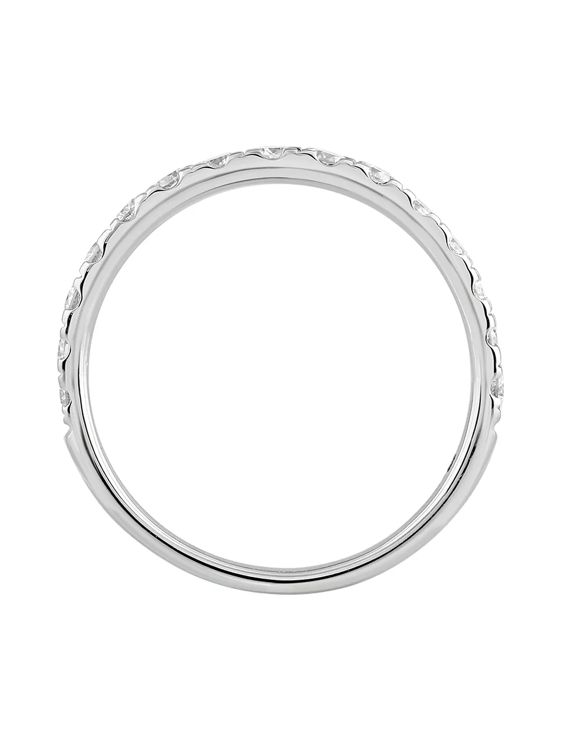 Anillo Medio Cintillo 15 Diamantes en Oro Blanco 18K 3