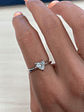 Anillo Solitario Diamante Natural Corte Corazón en Platino - Miniatura 2
